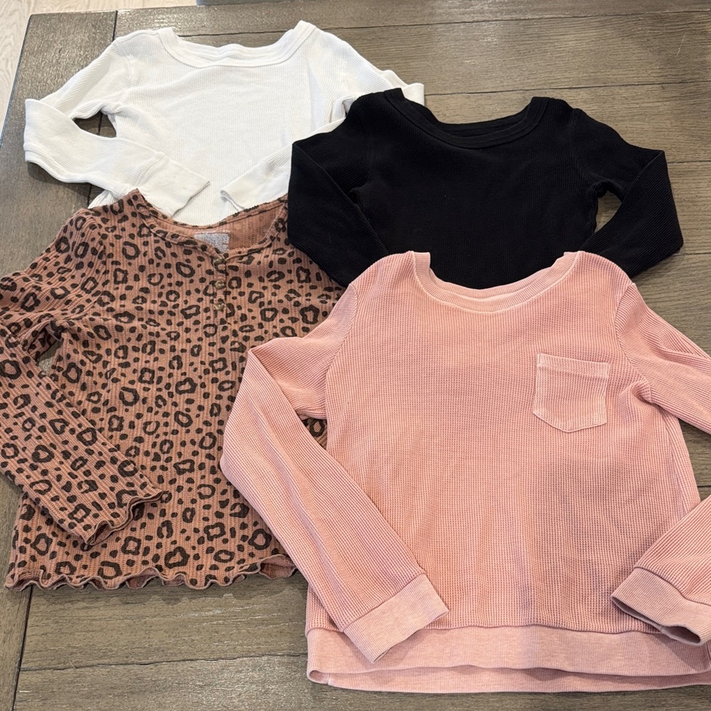 Waffle Long Sleeve Tops